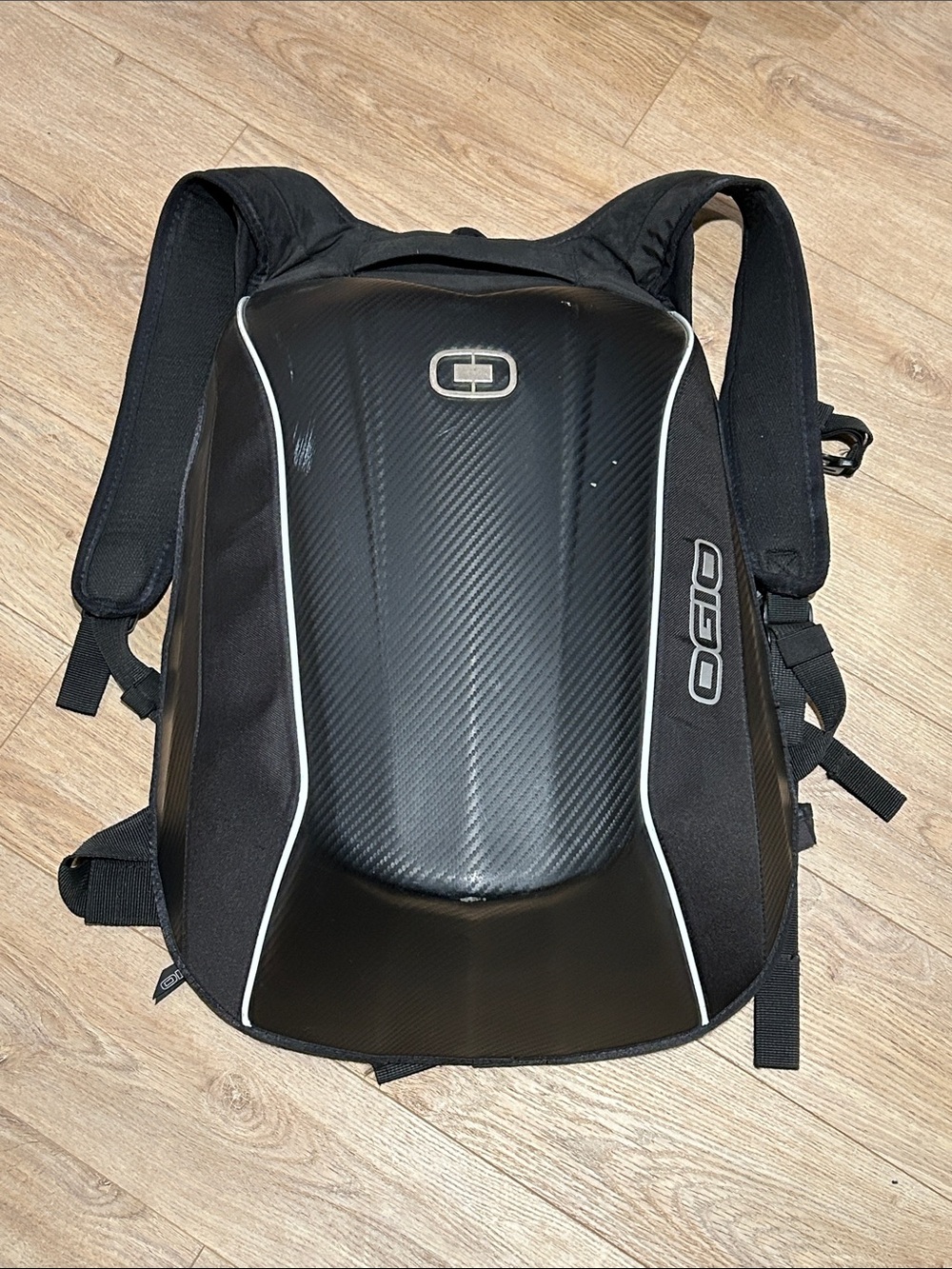 OGIO Mach 5 Motorcycle Backpack - Black Hardened Shell